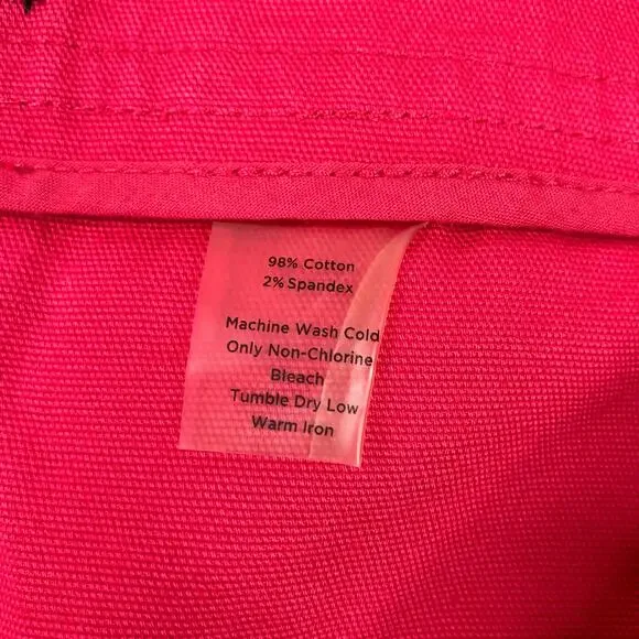 Talbots | Straight Bright Pink Chino Pants Cotton 2% Spandex Womens 12 - Picture 5 of 6